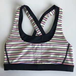 Lululemon X Seawheeze Run Stuff Your Bra Striped